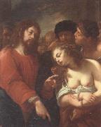 Giuseppe Nuvolone Christ and the woman taken in adultery oil